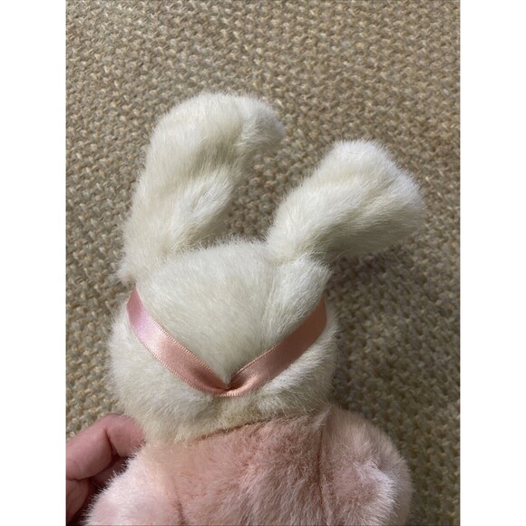 Boyds Bear Lady Payton Plush Bunny Rabbit Jointed 12” Pink White Rose Heart - Picture 9 of 10